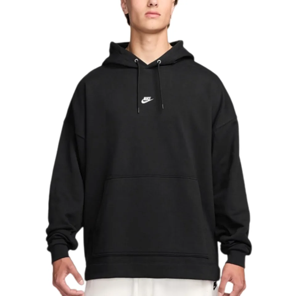 Nike Толстовка с капюшоном Club, мужская, черно-белая