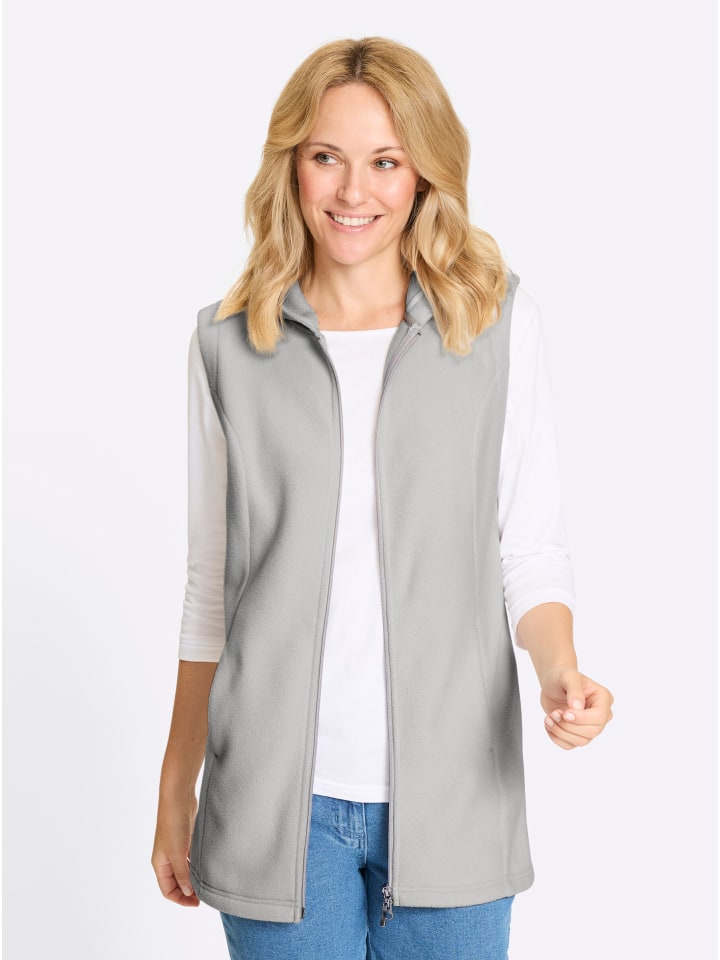 

Sieh an! Флисовый жилет светло-серого цвета