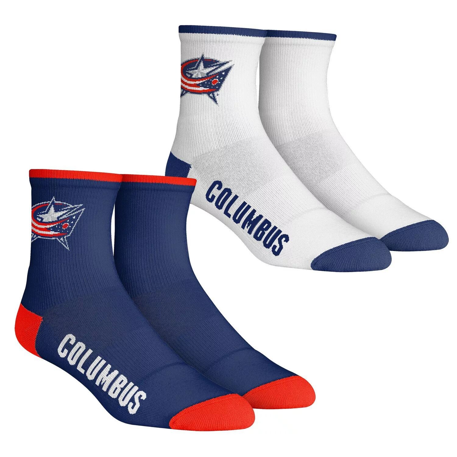 

Мужские носки Rock Em Columbus Blue Jackets Core Team, комплект из 2 носков длиной четверть длины