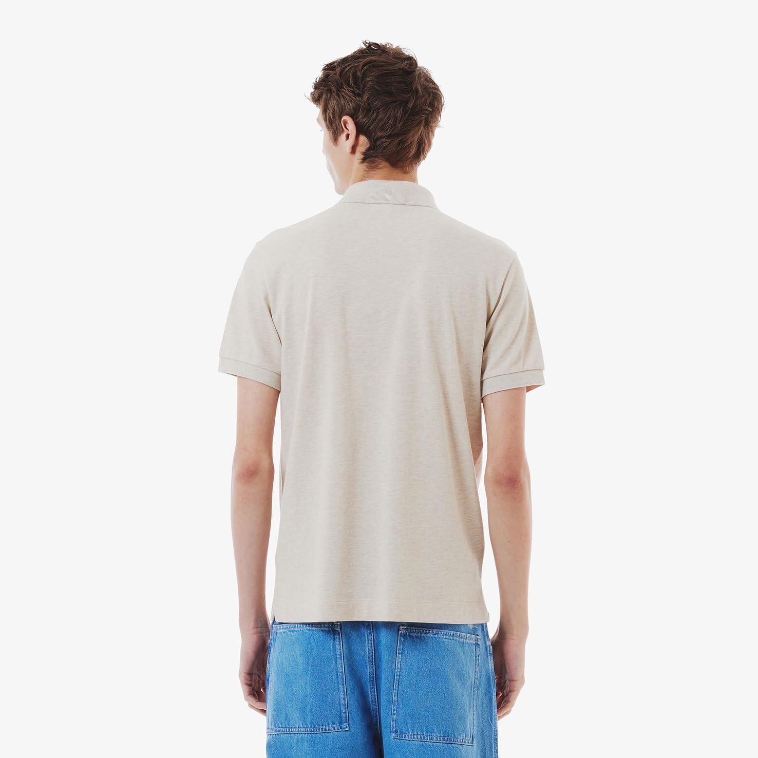 Мужская поло-рубашка Lacoste Regular Fit Stretch Paris (с коротким рукавом) PH5522L (старый цвет), песочный — фото 2