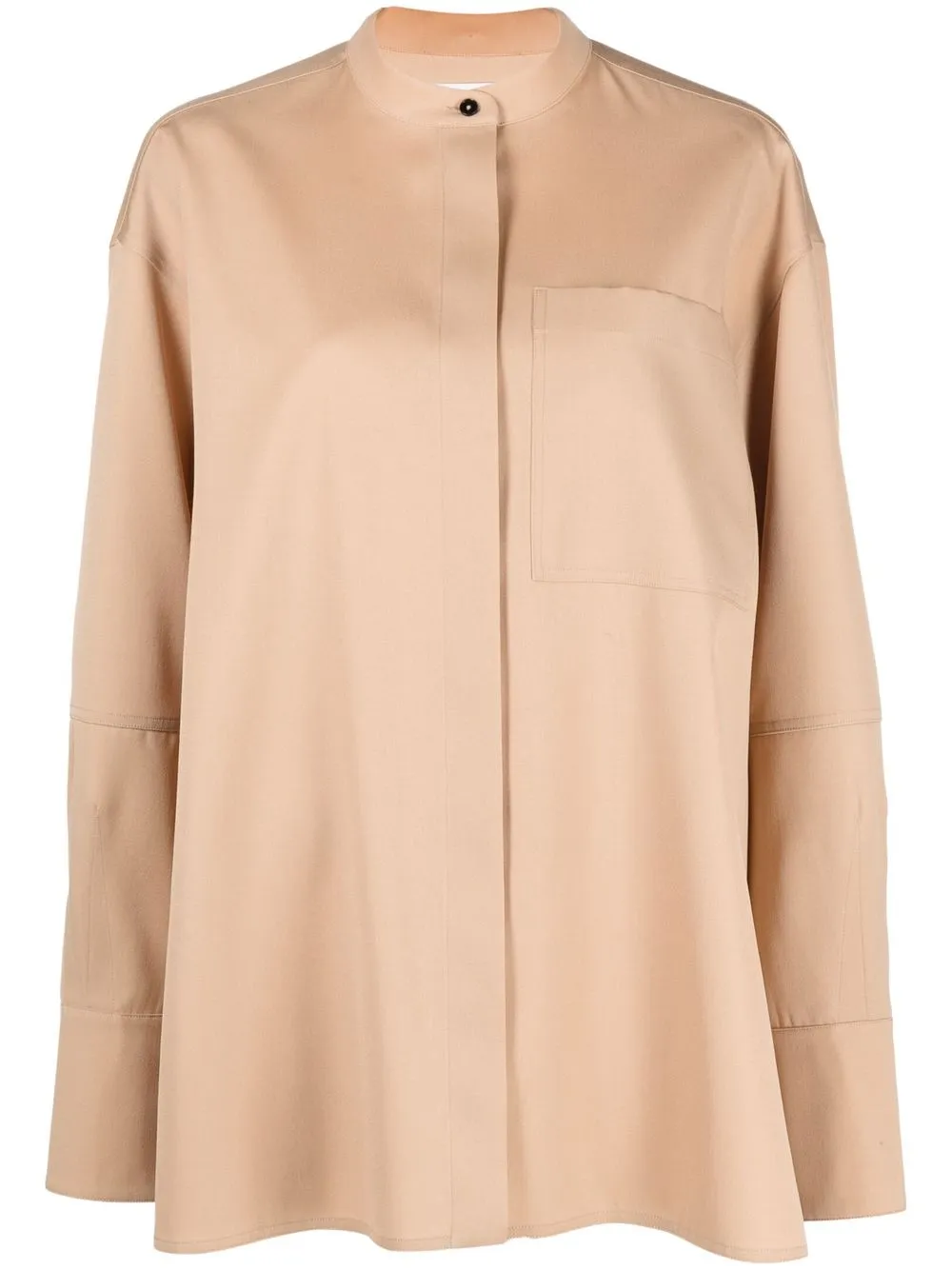 

Рубашка без воротника JIL SANDER, коричневый
