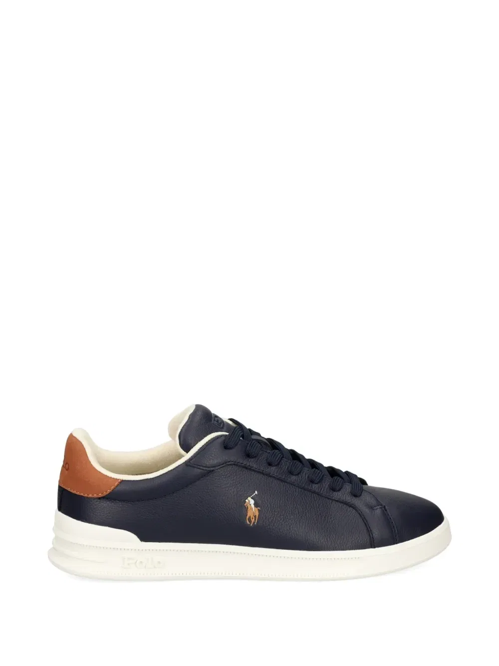 Кроссовки из кожи с вышитым логотипом POLO RALPH LAUREN, синий