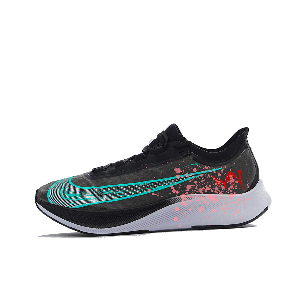 

Кроссовки Zoom Fly 3 мужские низкие черные/белые/зеленые Nike