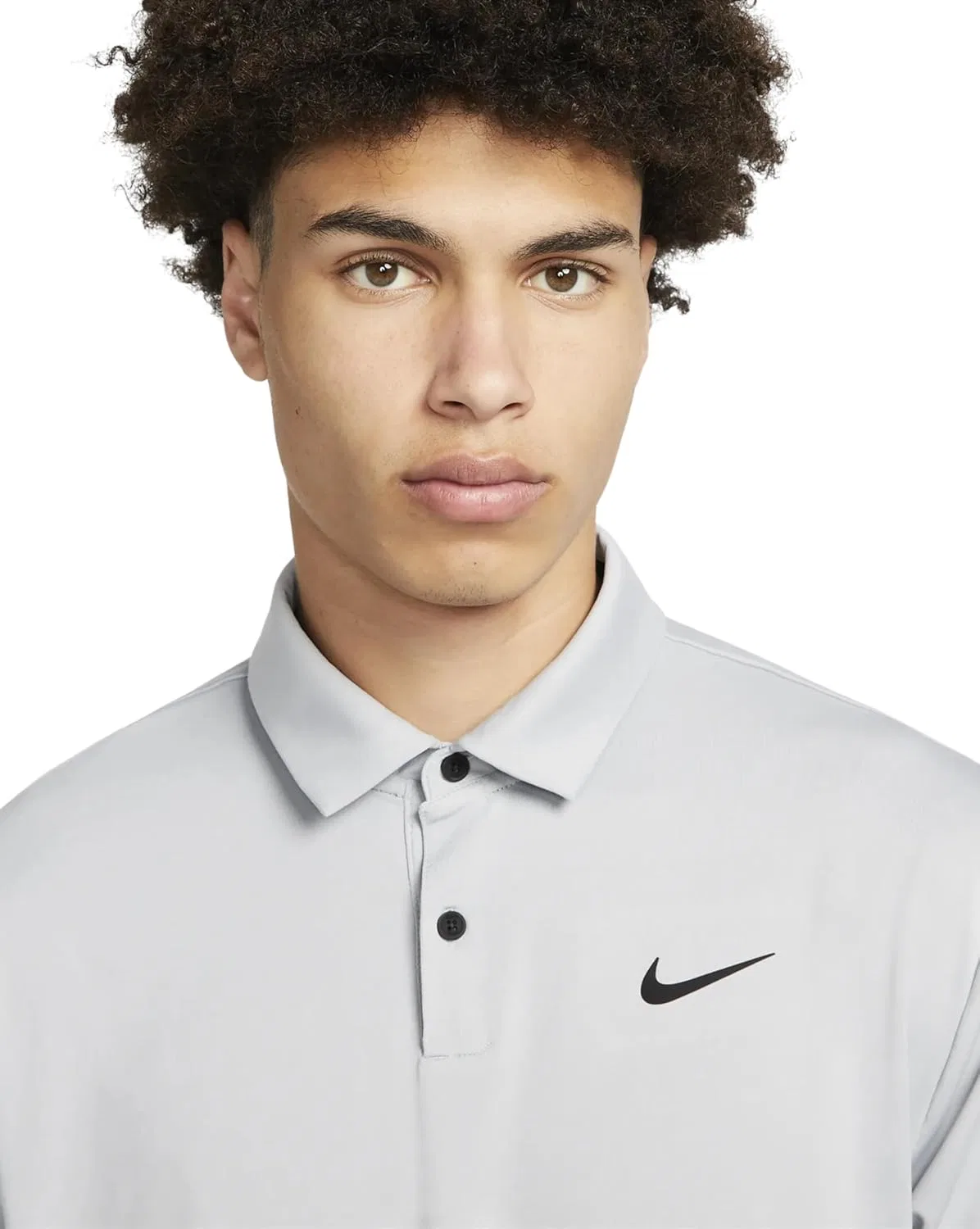 Пolo Nike Dri-FIT Victory, мужское, Light Grey | Black — фото 3