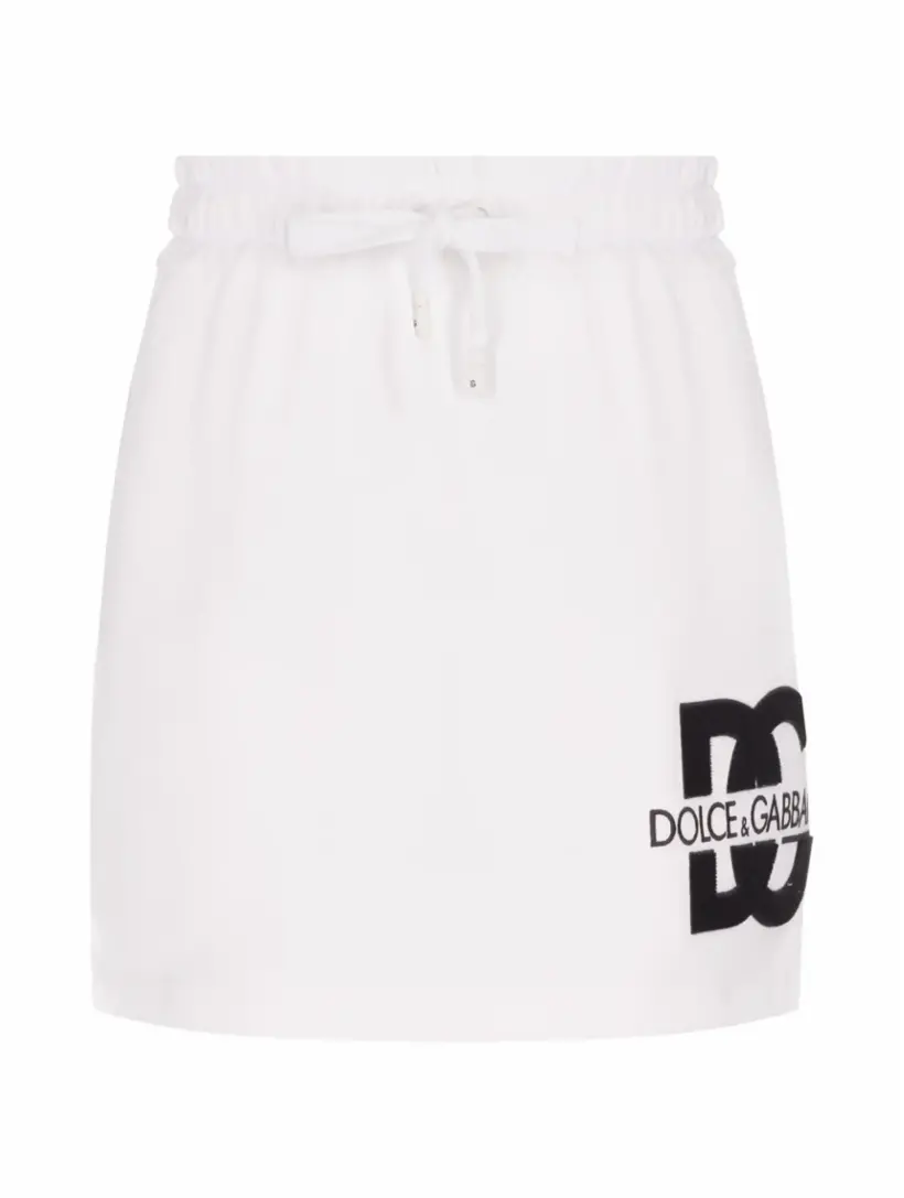

Мини-юбка с логотипом Dolce&Gabbana, белый