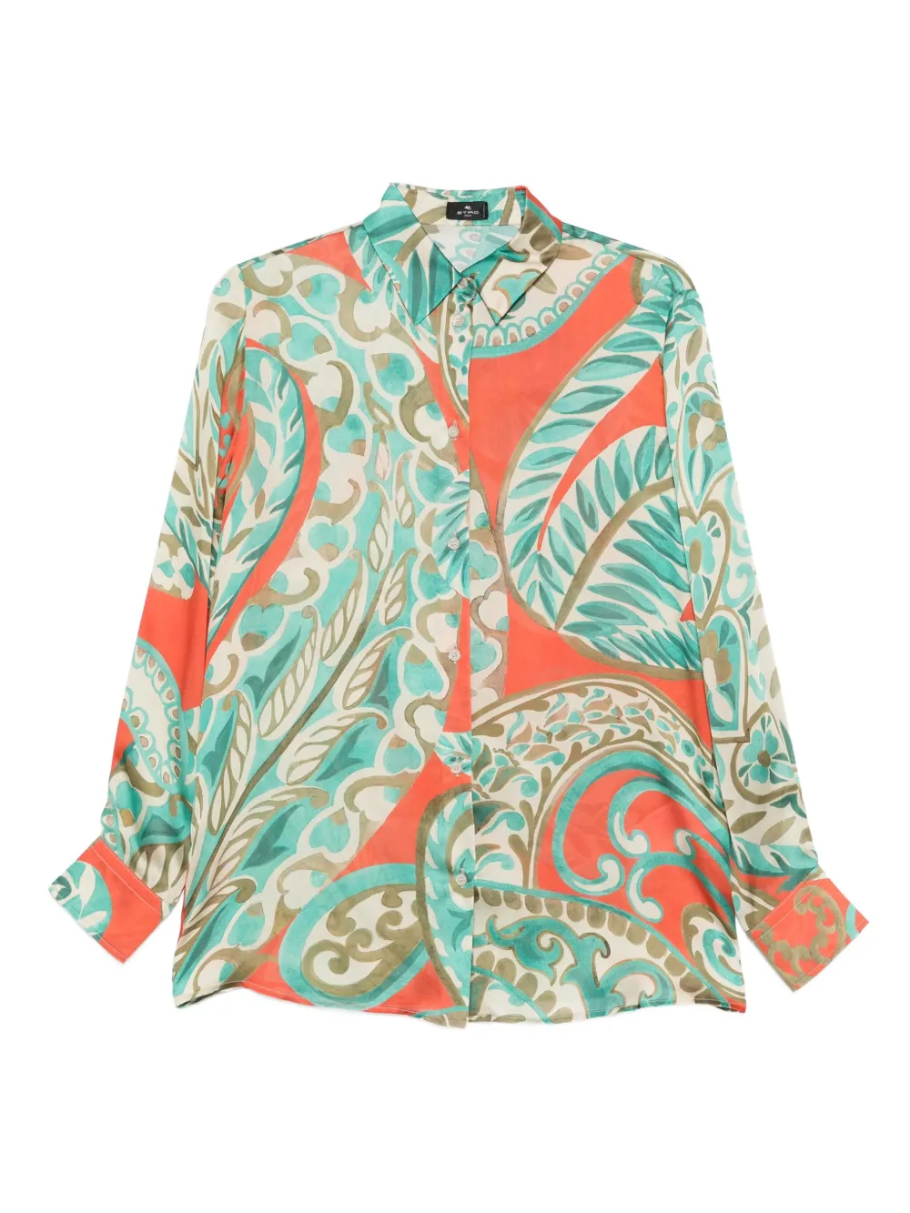 

Рубашка с узором Etro, оранжевый