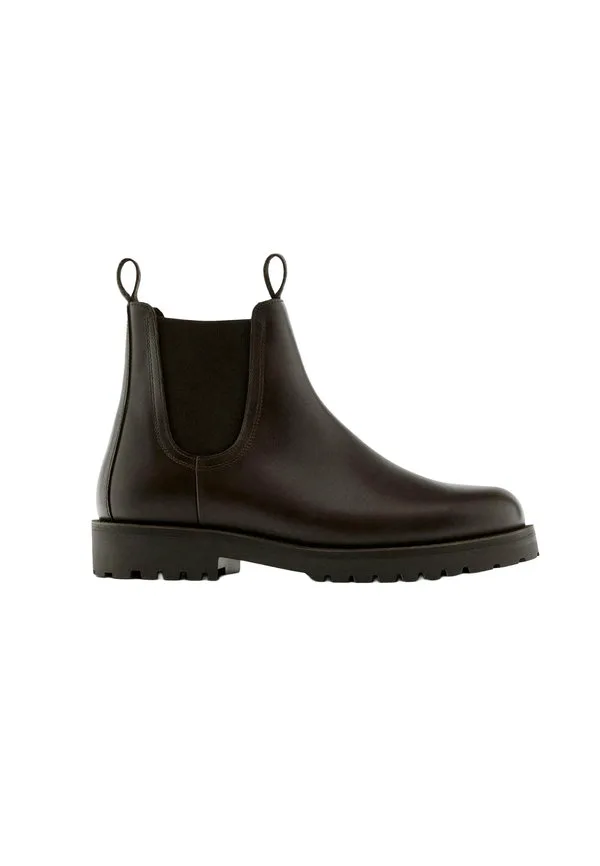 Классические ботильоны челси с разрезом Massimo Dutti, Dark Brown