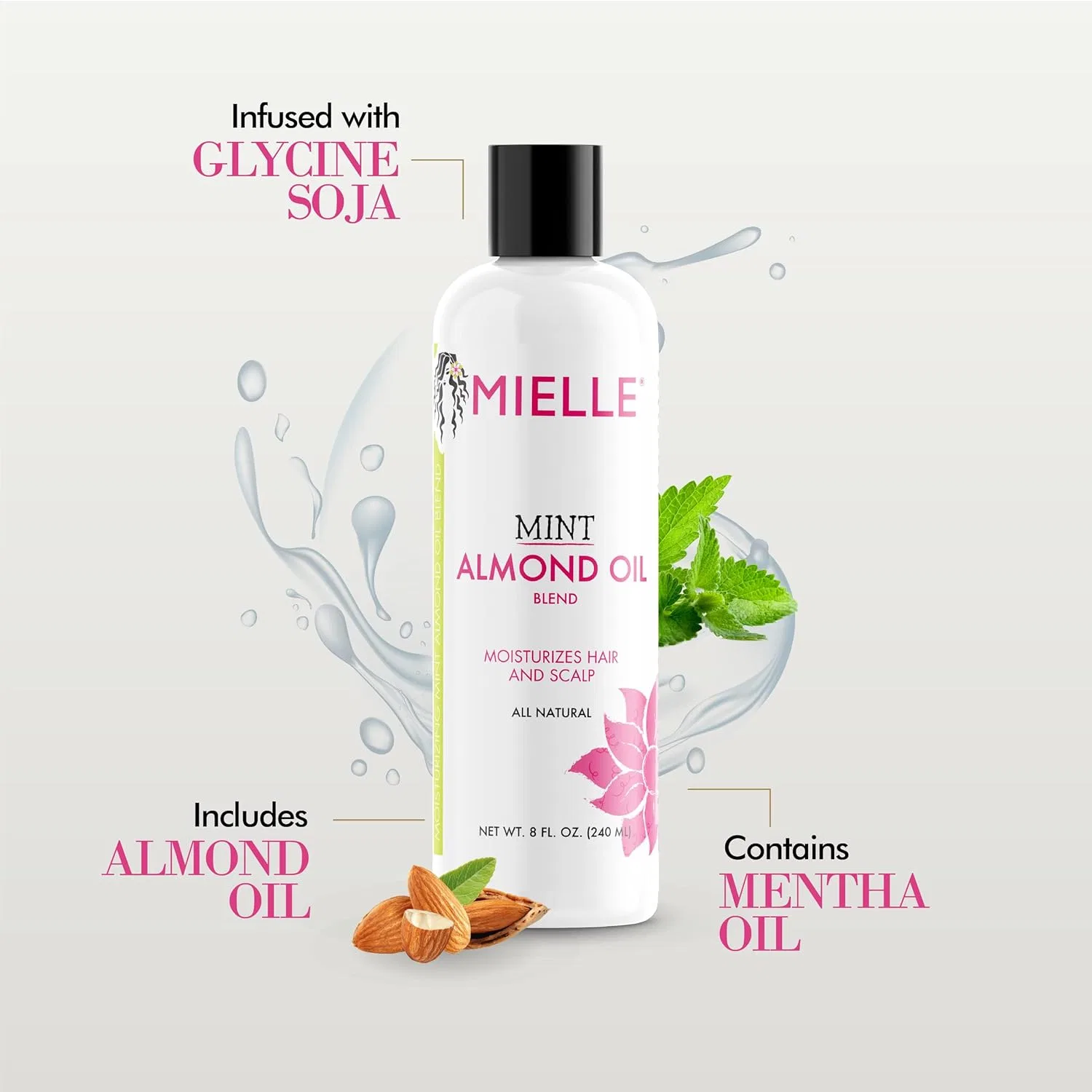 Масло для волос Mielle Organics Mint Almond 240 мл Mielle Organics — фото 3