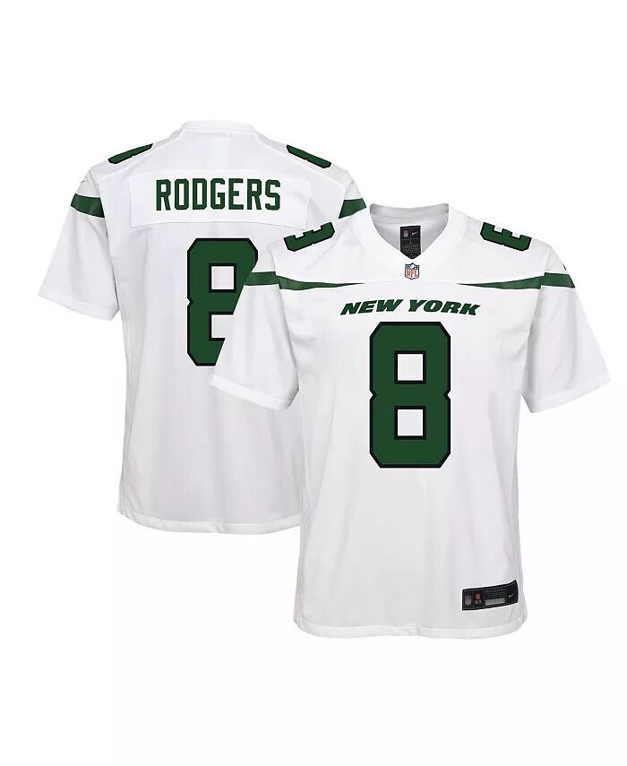 

Белая игровая майка Big Boys Аарона Роджерса New York Jets Nike, белый