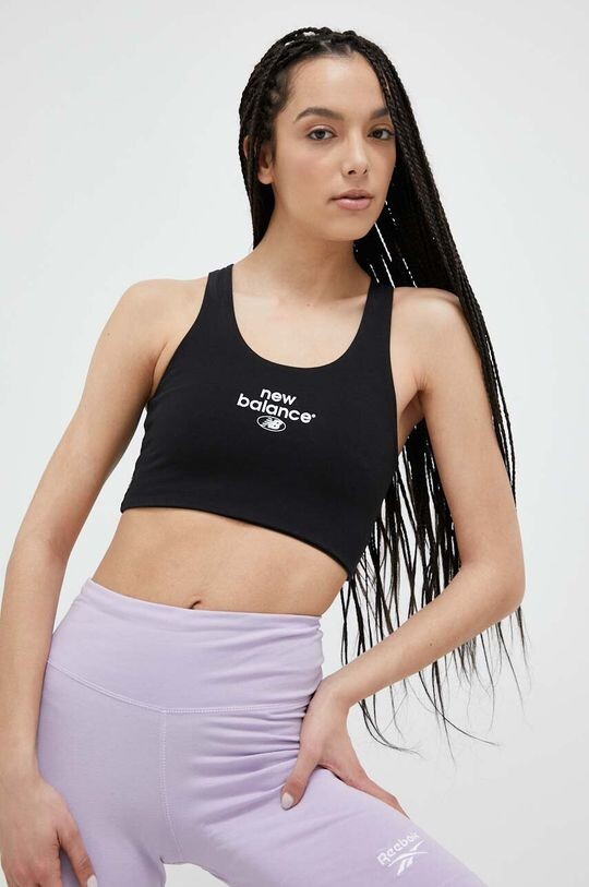 

Обновленный спортивный бюстгальтер Essentials New Balance, черный