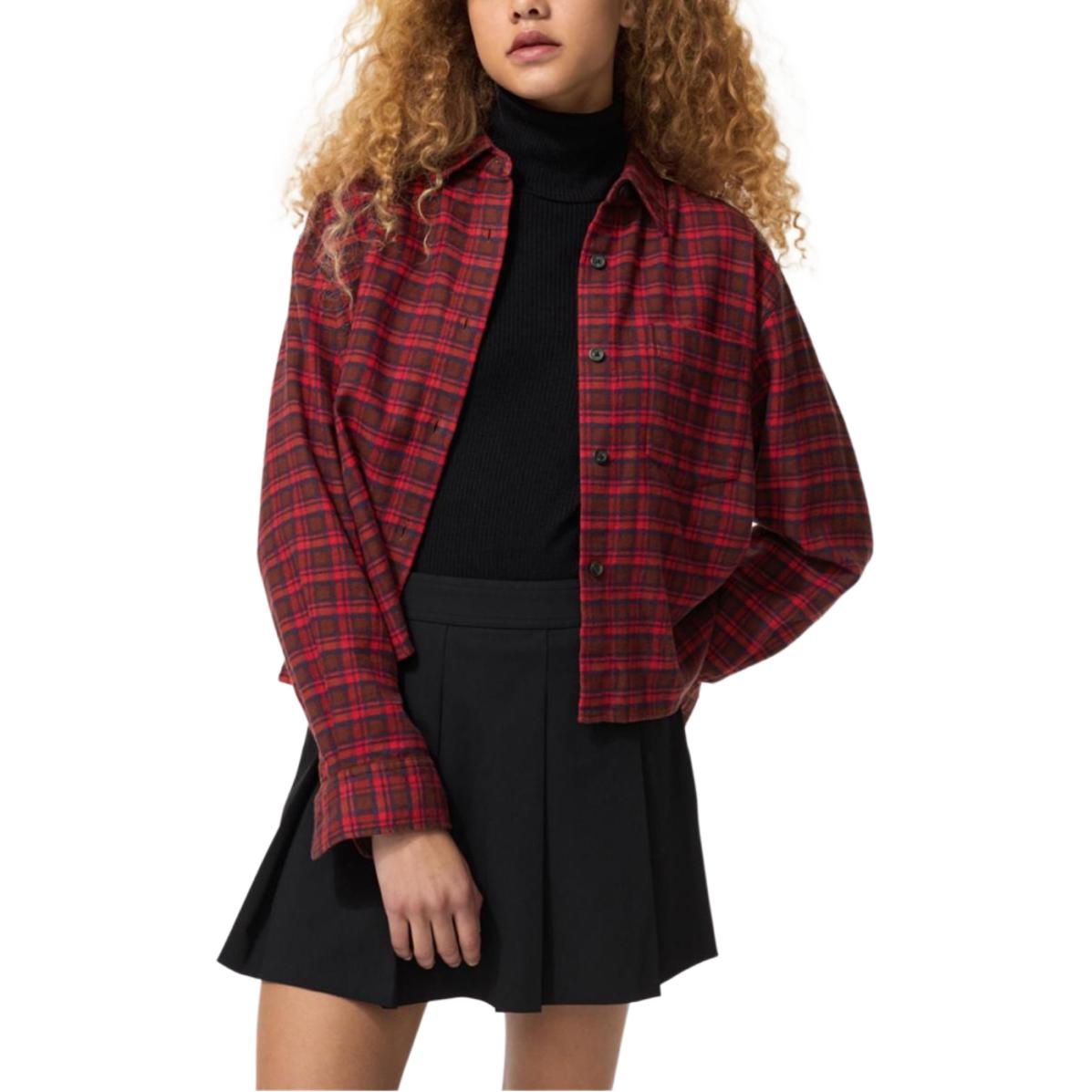 

UNIQLO Женская рубашка кораллово-красная