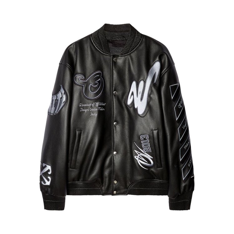 

Куртка Off-White Dragon Over Varsity Jacket, черный
