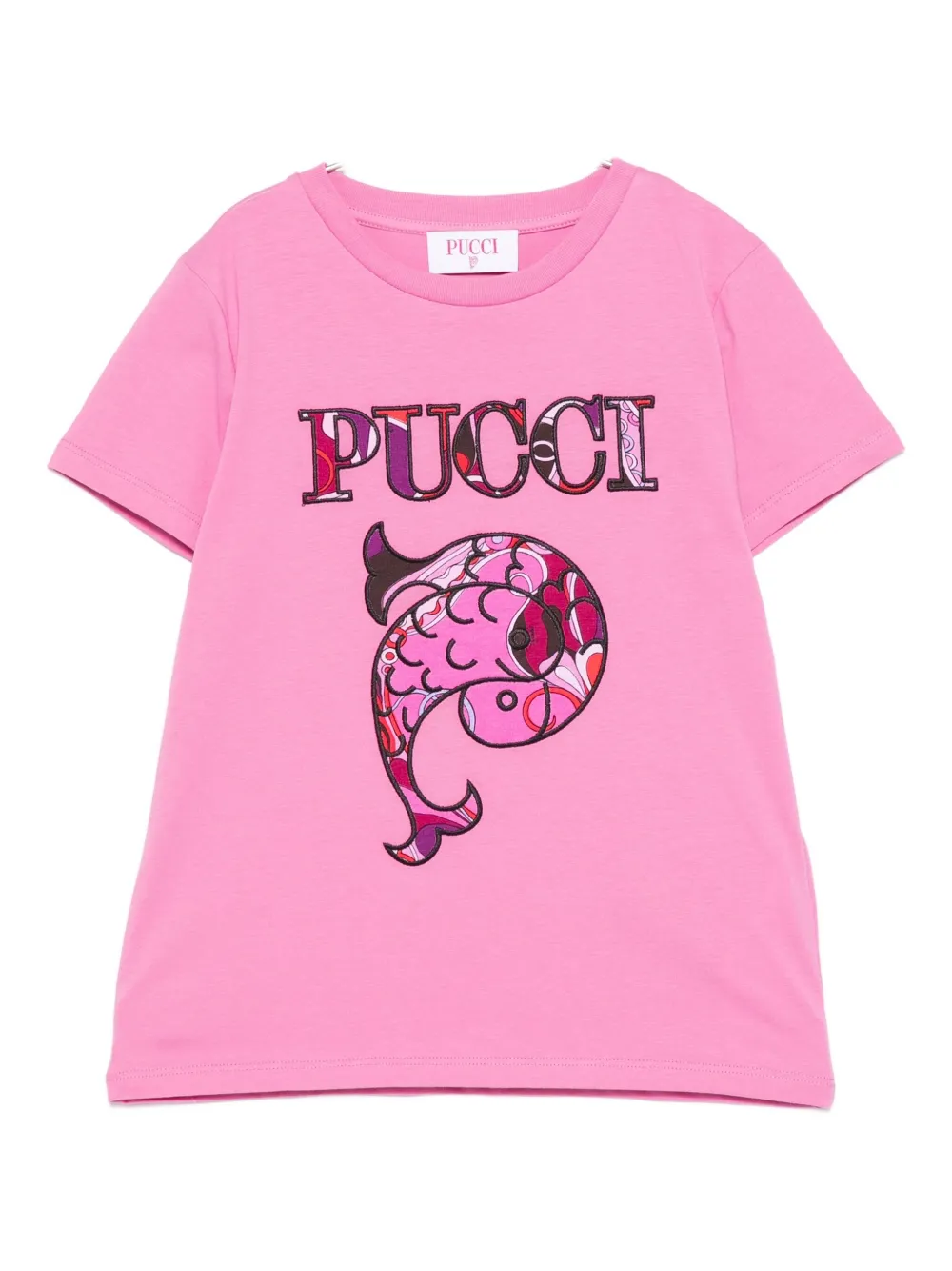 

Футболка с логотипом Pucci Junior, розовый