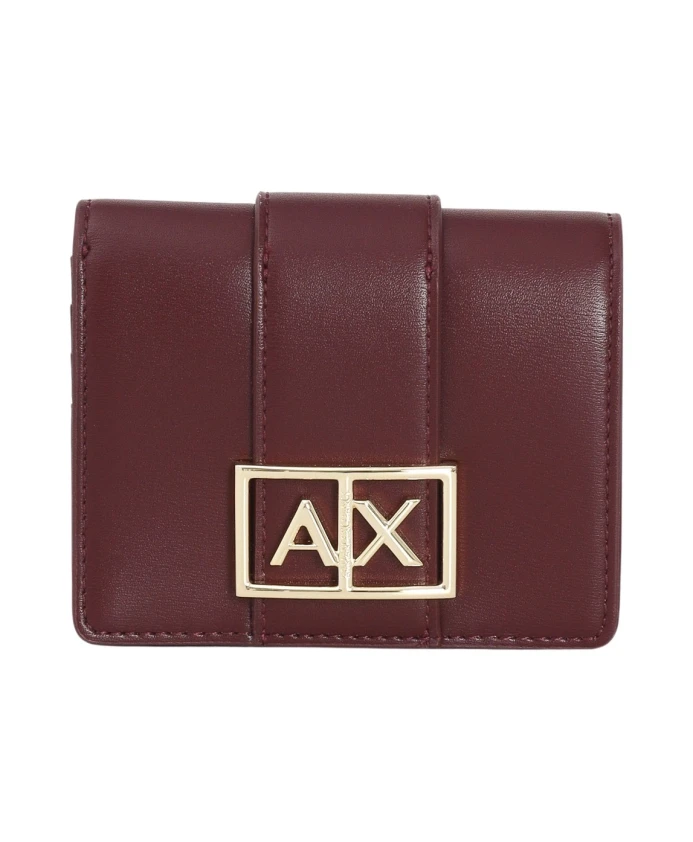 

Бордовый женский кошелек с металлическим логотипом Armani Exchange, коричневый