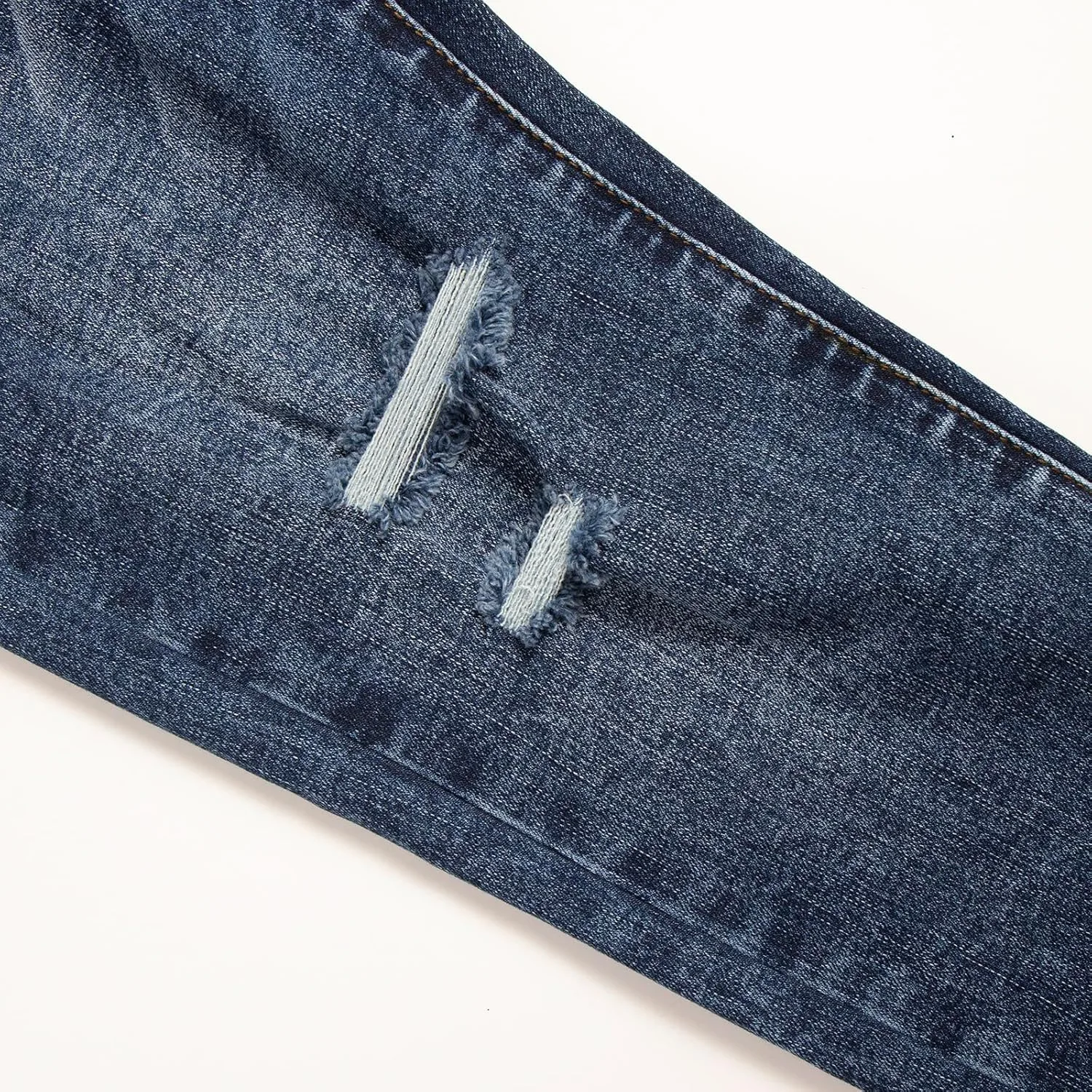 Женские джинсы High Waist Skinny с потертостями, растягивающиеся — фото 4