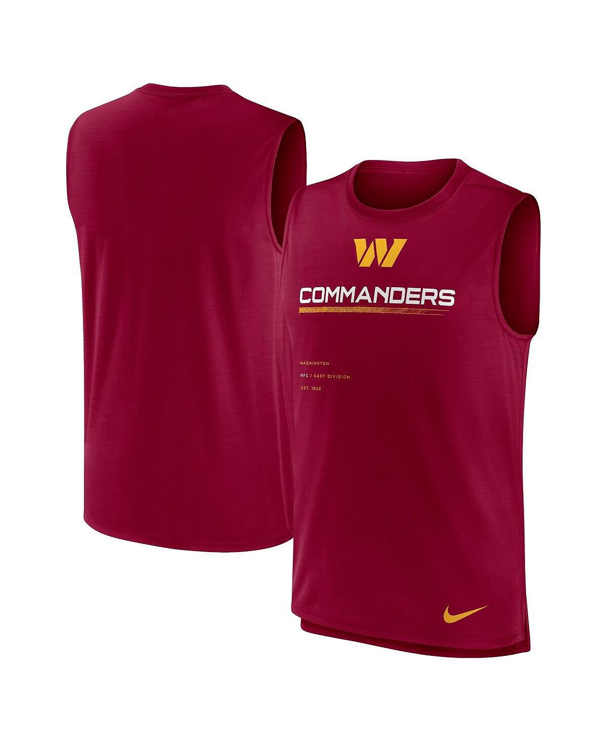 

Мужская майка Washington Commanders Muscle Trainer бордового цвета Nike