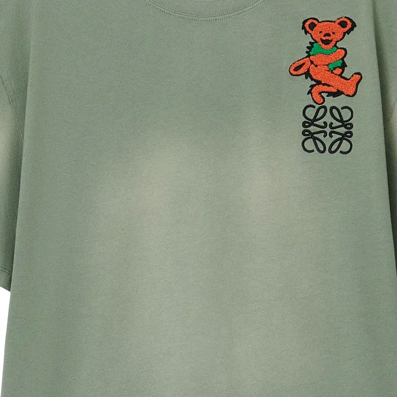 LOEWE Футболка Grateful Dead Paula's Ibiza с рукавом дроп-шиoulder женская green — фото 3