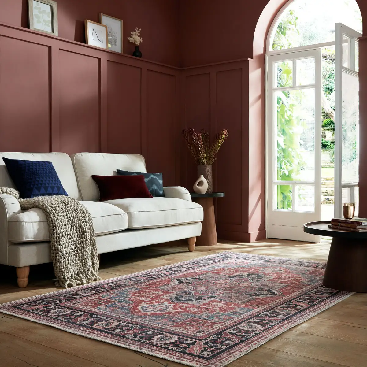 

FLAIR RUGS Ковер "Windsor", прямоугольный, моющийся ковер 200х290 см, красный