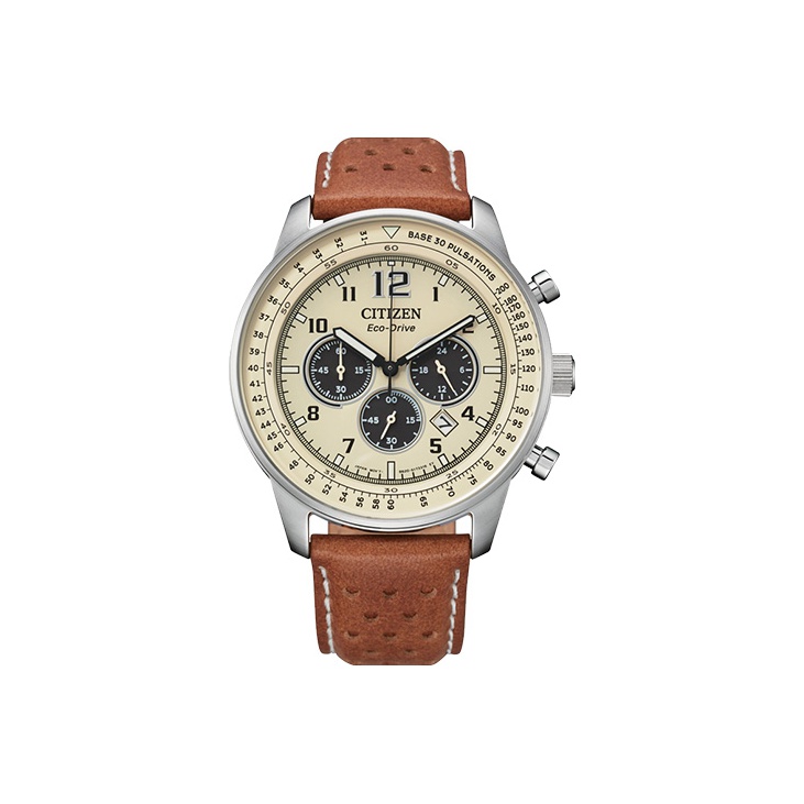 

CITIZEN Часы FF Collection Light Powered Quartz Movement Genuine Leather Strap Watch Men's Watch Coffee Watch Dial, Coffee Watch Dial
