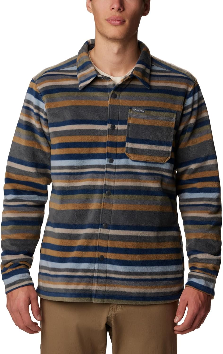 

Columbia мужская куртка-рубашка Steens Mountain Printed II, Shark Surfcrest Stripe Print