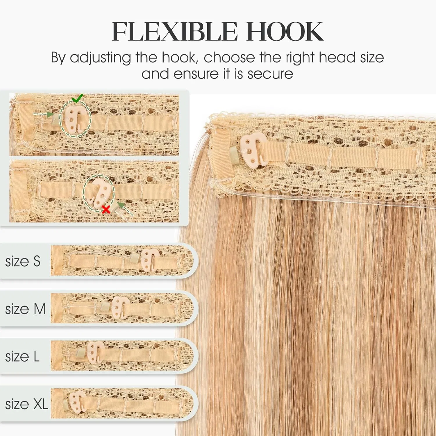 Наращивание волос MY-LADY Secret Hair Extensions, 30 см, натуральные, #12P613 золотисто-коричневый и блонд, 55 г My-Lady, 12P613 Golden Brown&Blonde — фото 4