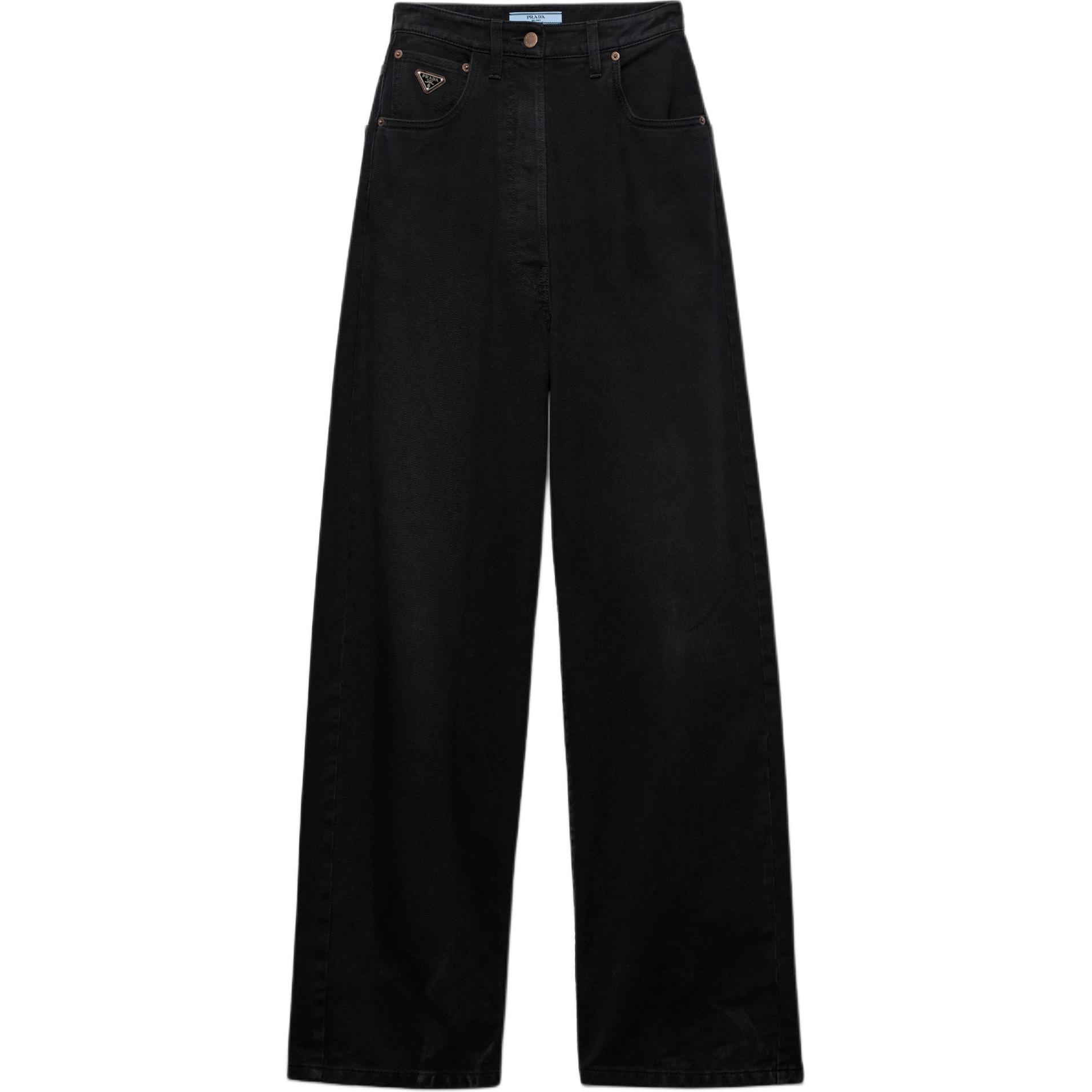 

Prada Мужские джинсы с широкими штанинами, черные