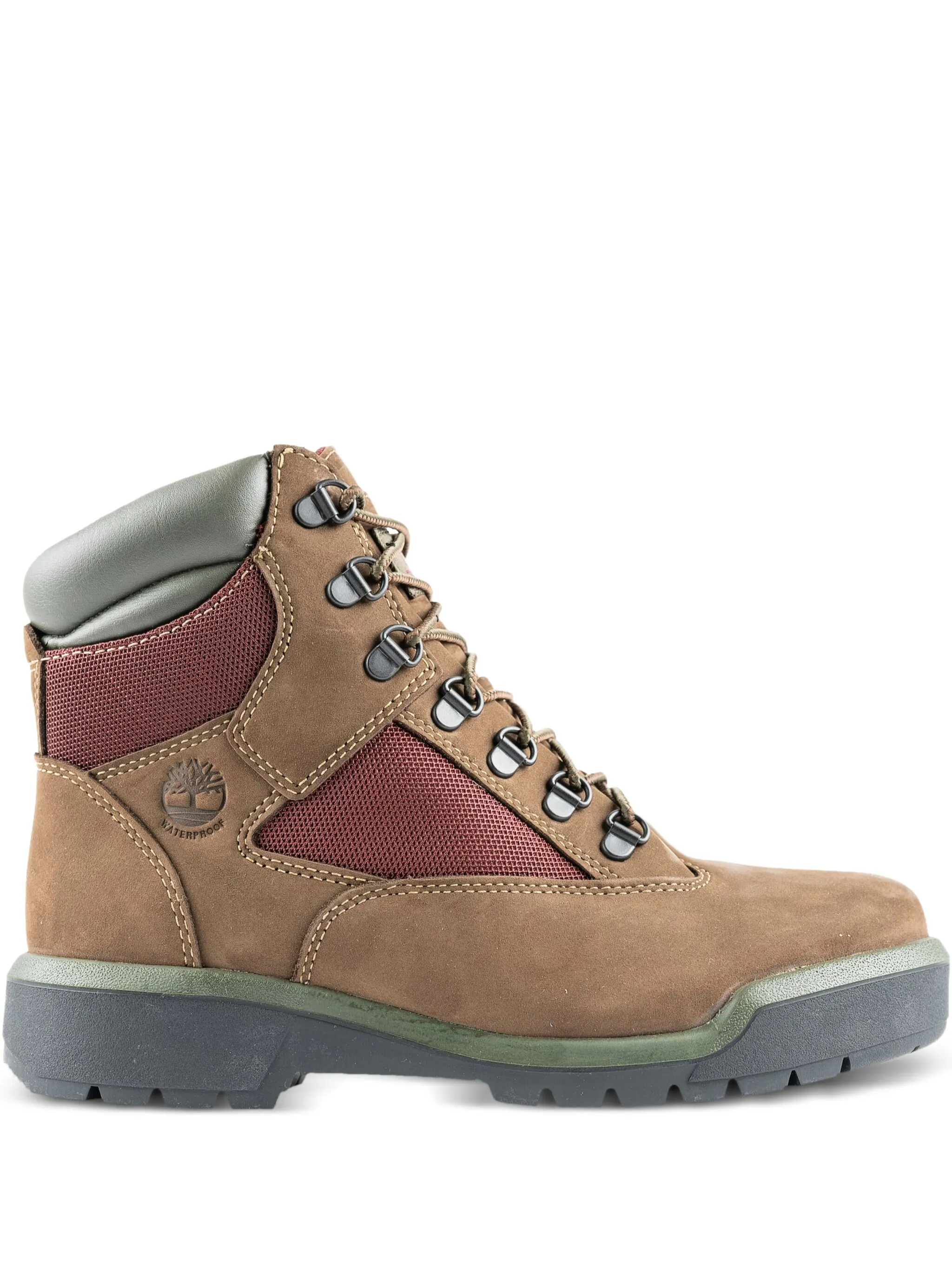 

Ботинки 6-Inch Waterproof Field Brown/Maroon Nubuck Timberland, коричневый
