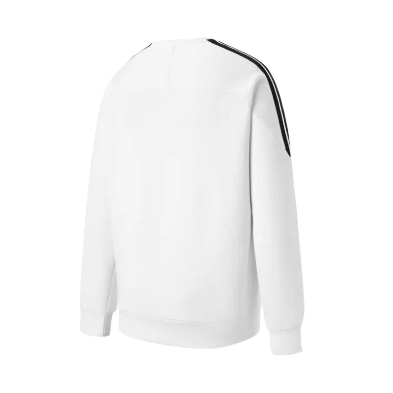 Мужская уличная флисовая толстовка с начесом с длинным рукавом Adidas, White — фото 3