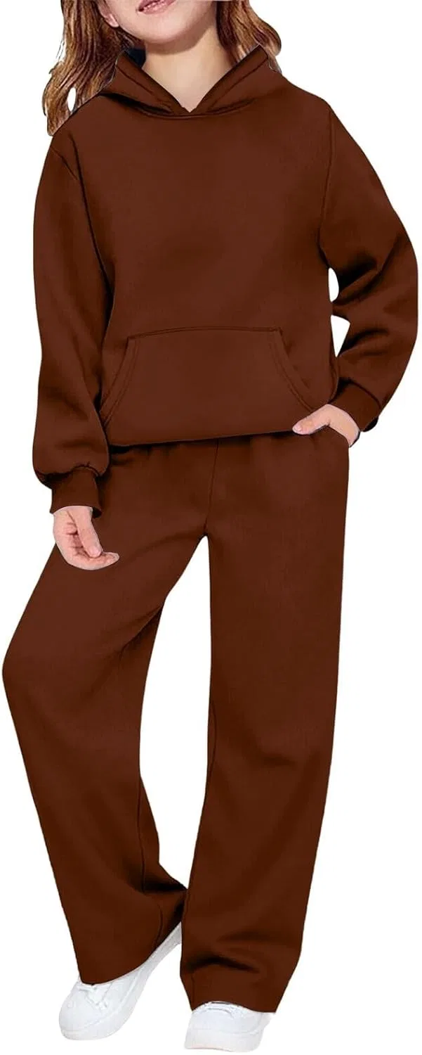 Спортивный костюм для мальчиков, худи и штаны, Brown