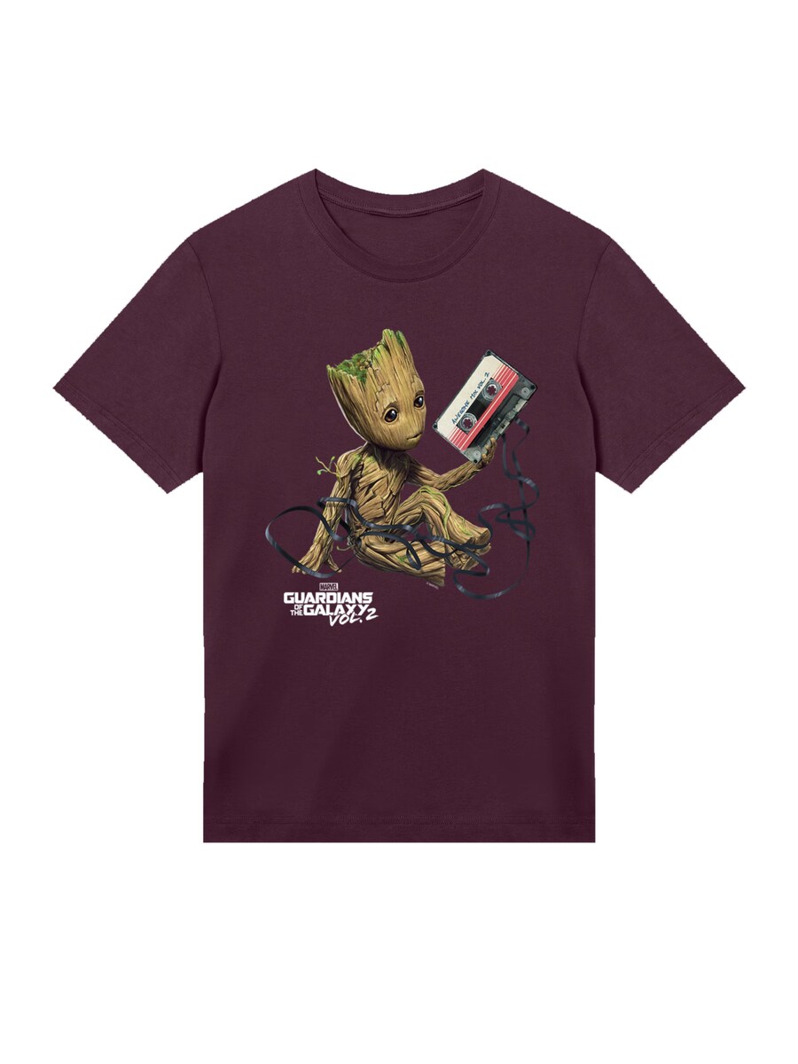 

Рубашка F4NT4STIC Marvel Guardians Of The Galaxy Vol2 Groot Tape, цвет Auburn