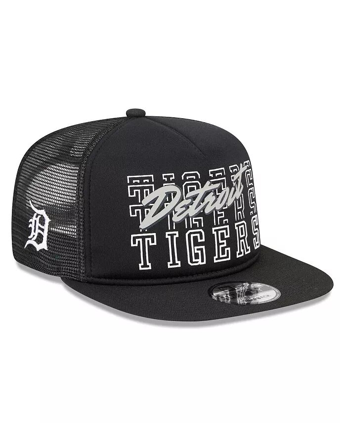 

Мужская черная кепка Snapback Detroit Tigers Street Team с А-образной рамкой Trucker 9Fifty New Era, черный