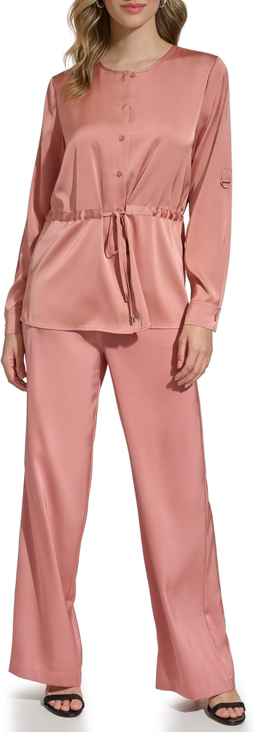 

Женская рубашка Calvin Klein с отворотами на пуговицах, Desert Rose