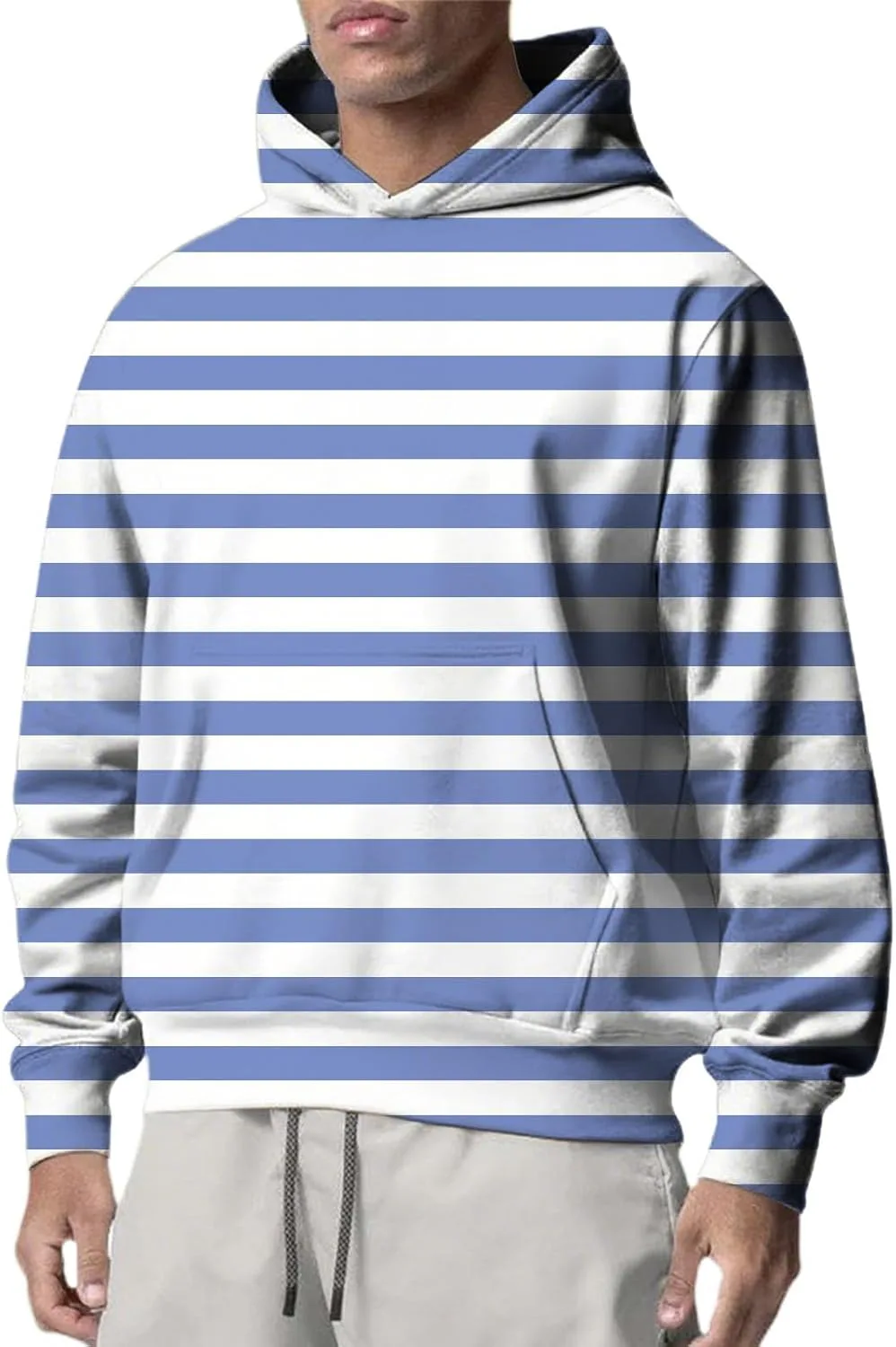 

Поло с капюшоном для мужчин, лонгслив, цветной блок