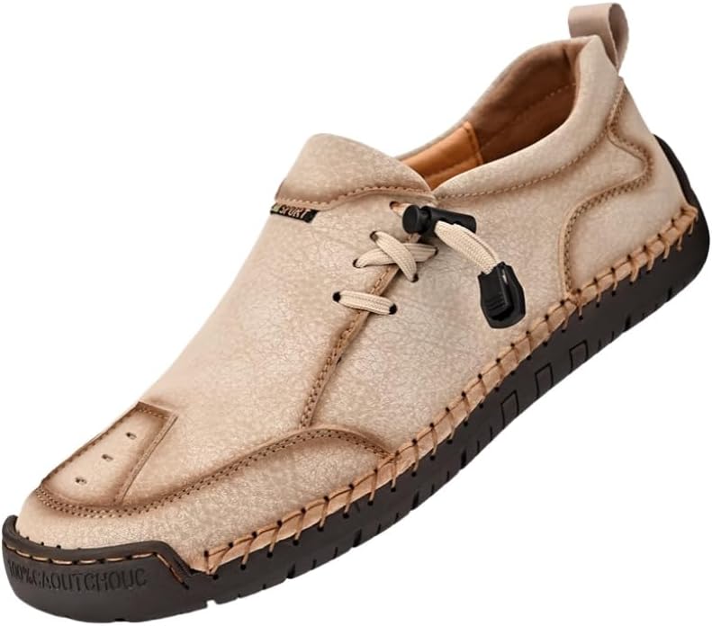 

Мужские оксфорды с резиной подошвой - противоскользящие, прочные и удобные, стильный дизайн Fusecottc, слоновая кость