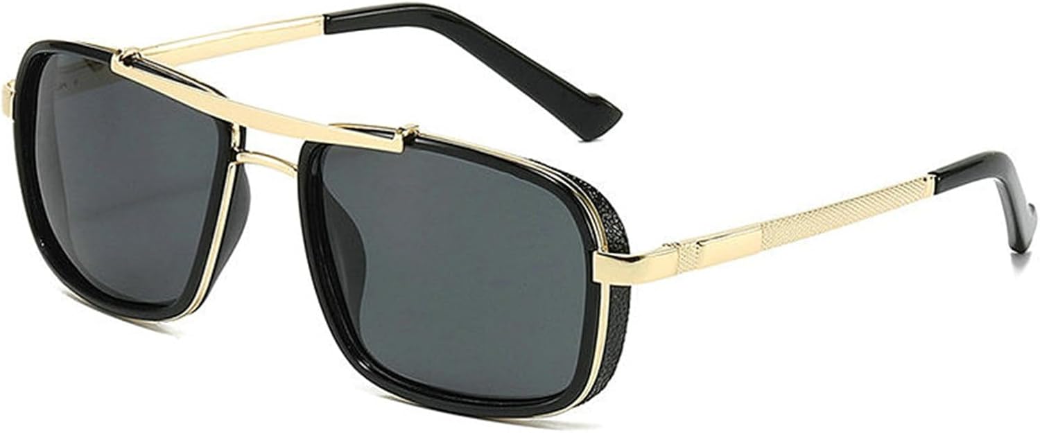 

Солнцезащитные очки Willochra в винтажном квадратном стиле для женщин и мужчин, роскошные маленькие прямоугольные черные солнцезащитные очки для путешествий с двойным лучом, C2