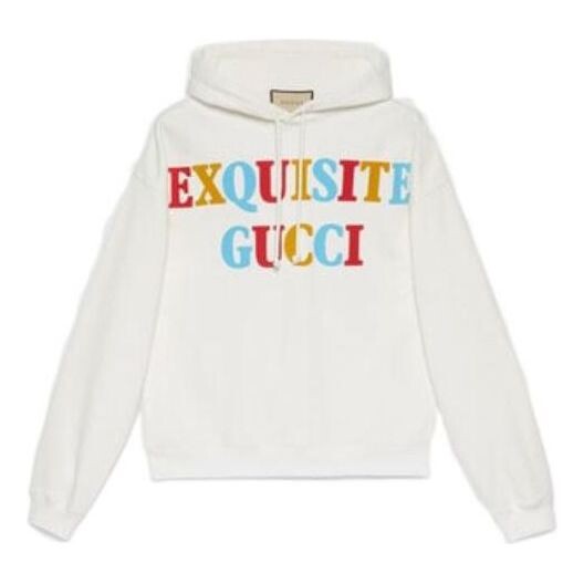 

Толстовка exquisite logo hooded sweatshirt 'white' Gucci, белый