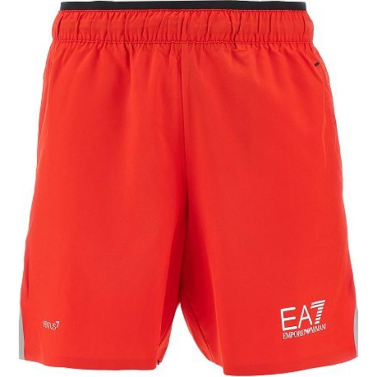 Шорты Ea7 Logo print Bermuda Shorts EMPORIO ARMANI, красный — фото 3