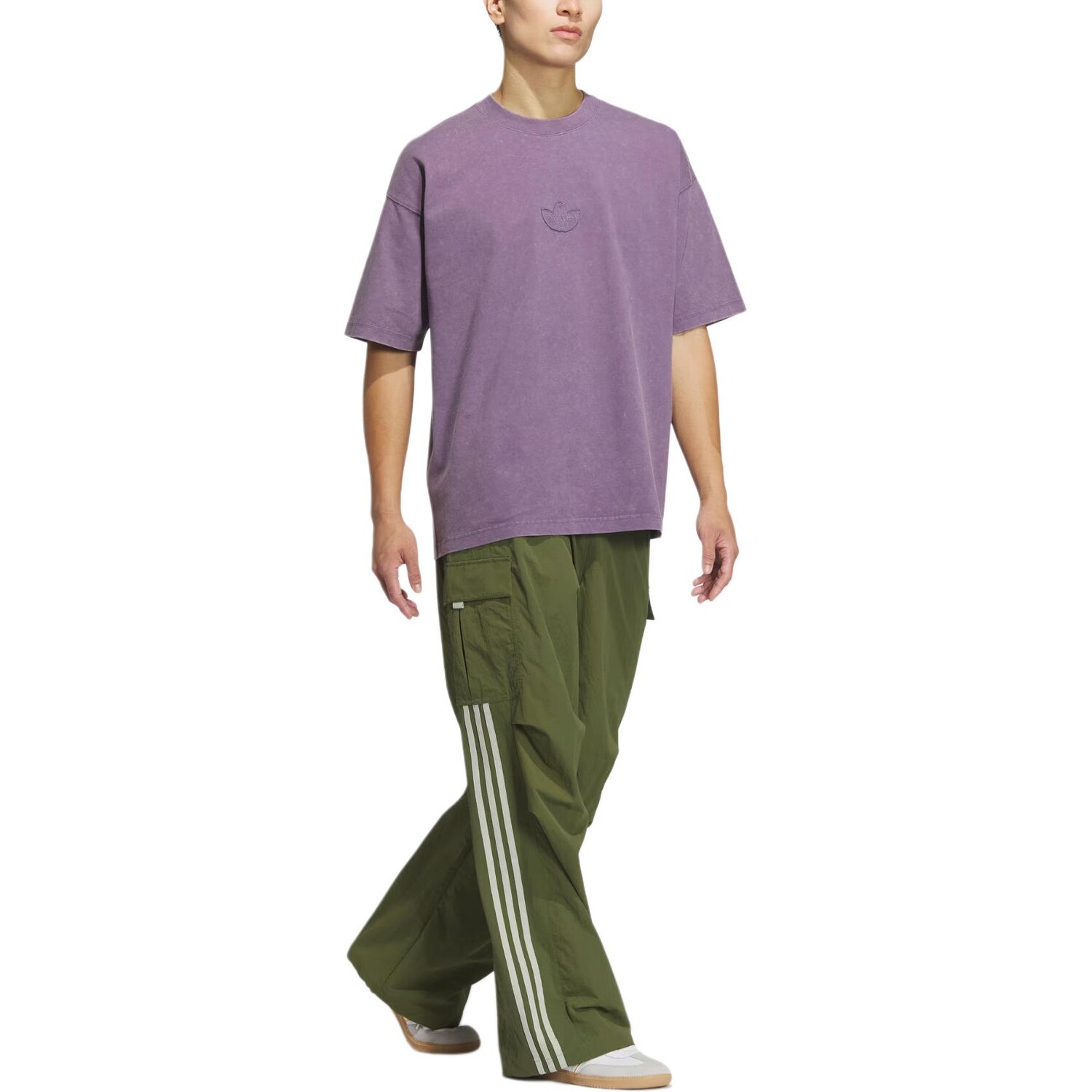 Футболка мужская WASHED фиолетовая Adidas Originals, фиолетовый — фото 2