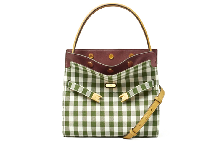 

Сумка через плечо Lee Radziwill Fabric, кросс-боди, маленькая женская сумка оливковый и белый TORY BURCH, Set (Bag+Dust Bag)