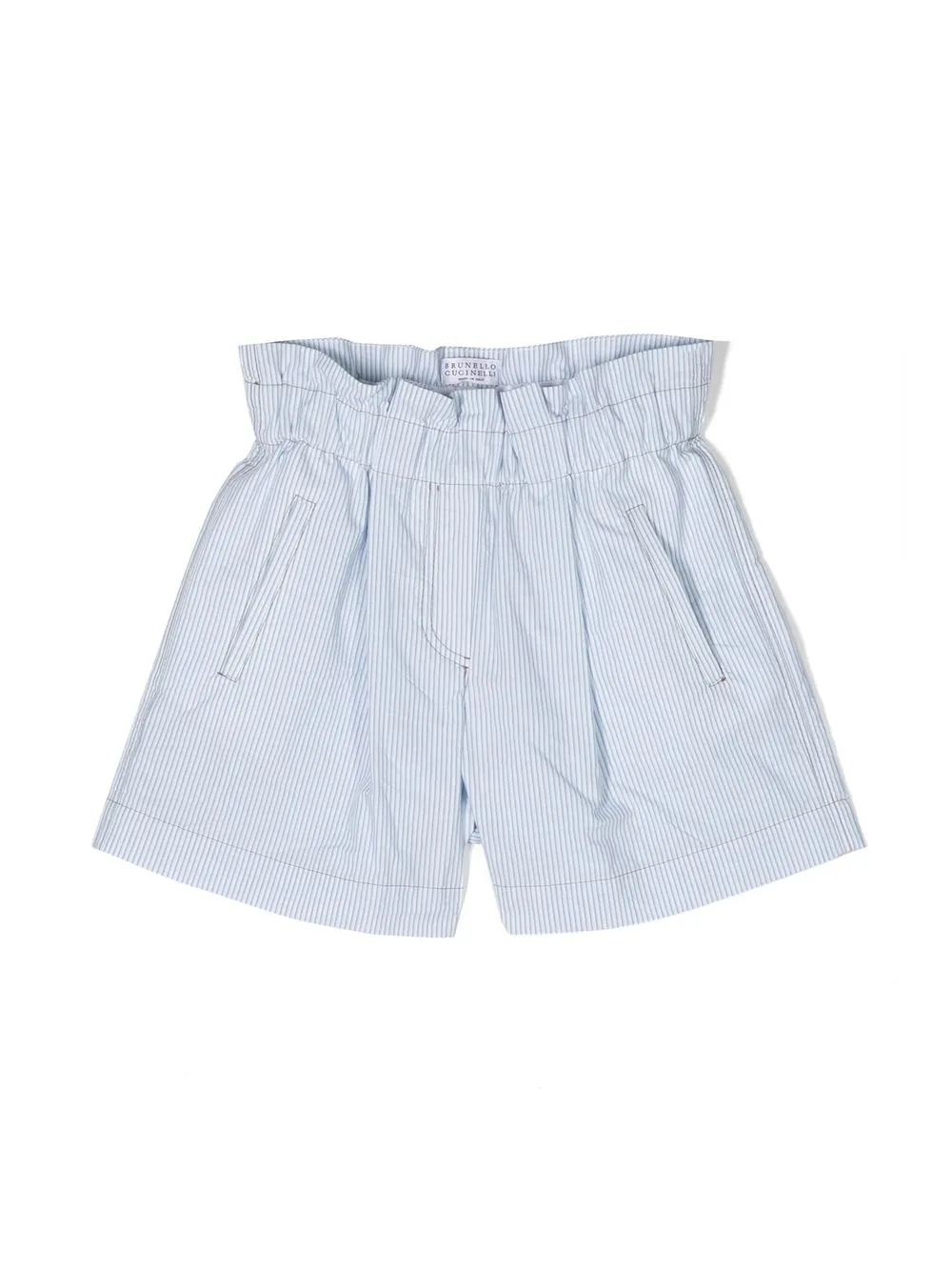 

Шорты в полоску Brunello Cucinelli Kids, синий