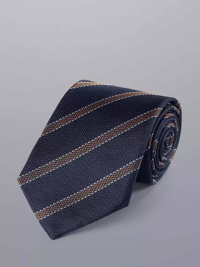 

Галстук Charles Tyrwhitt Stripe Silk, цвет french/blue