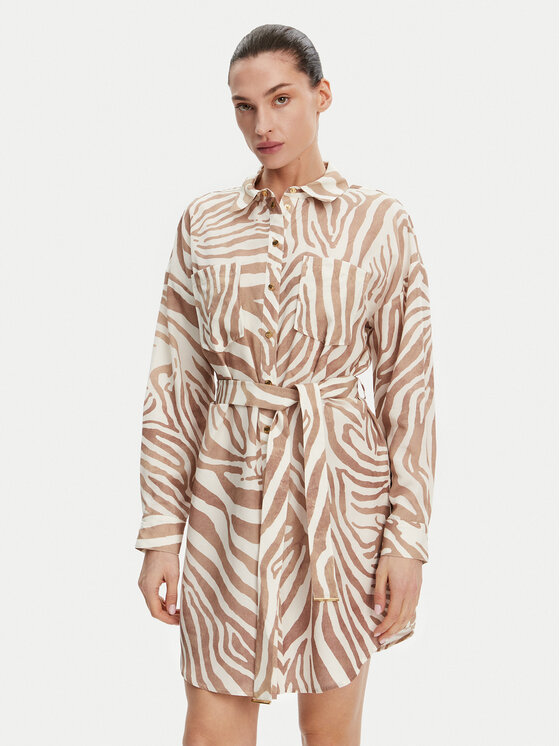 

Платье-Рубашка стандартный крой 5GGK41 7314A Marciano Guess, бежевый