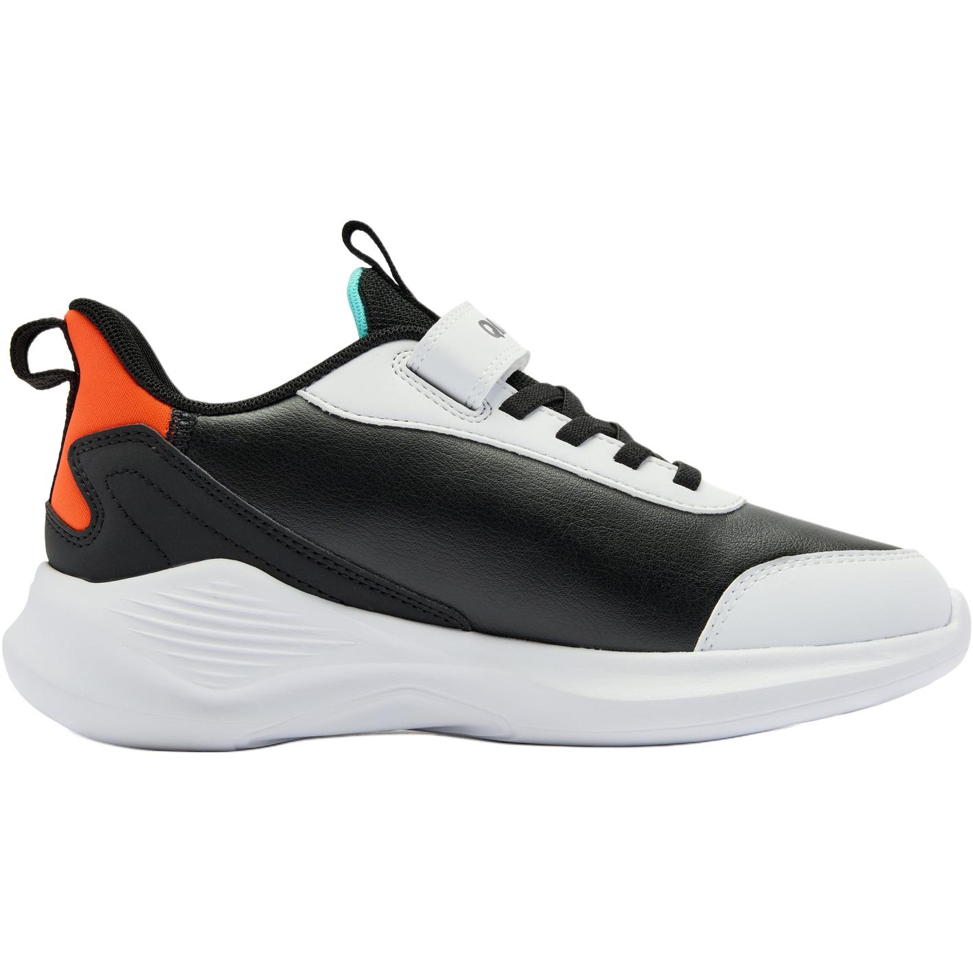 QIAODAN Антиударные и износостойкие низкие детские кроссовки для бега black orange для подростков — фото 3