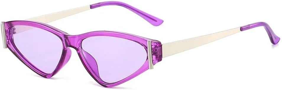 

Популярные модные женские солнцезащитные очки «кошачий глаз» с защитой от УФ-излучения UV400, ретро-очки конфетных цветов для мужчин SKFGNX, Purple Purple