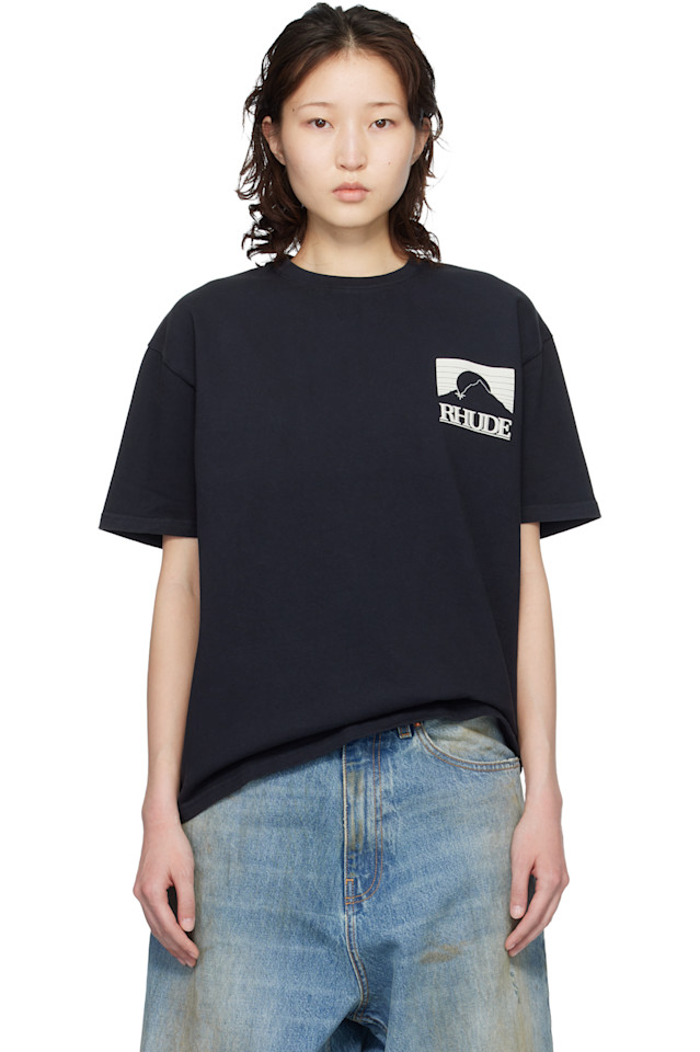 

Rhude Черная футболка с лунным светом