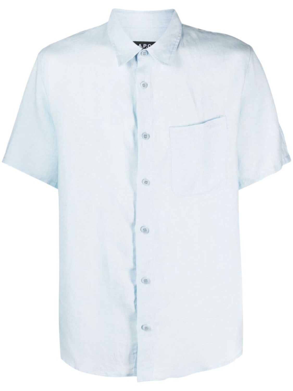 

A.P.C. льняная рубашка с короткими рукавами, синий