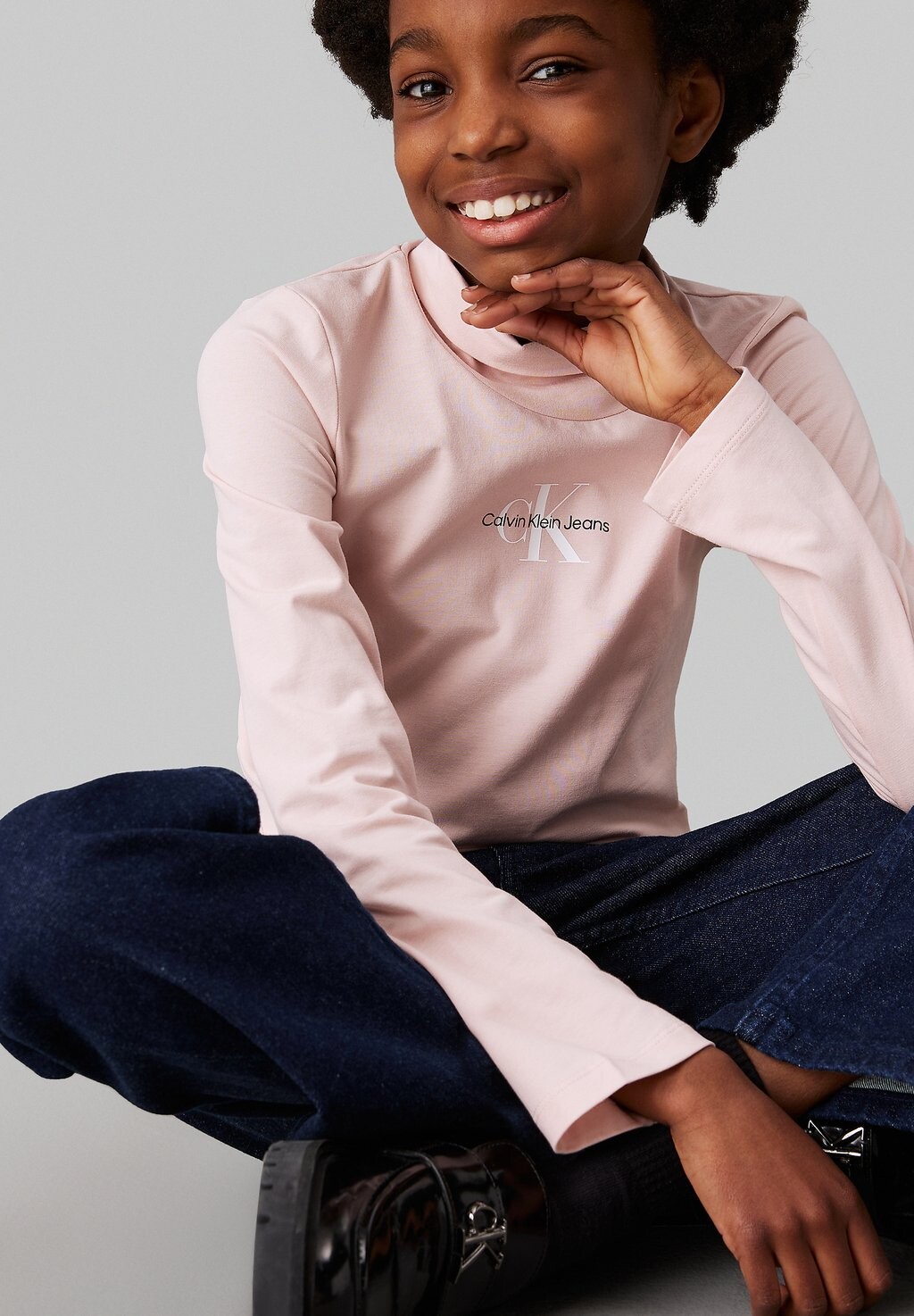 

Рубашка с длинным рукавом MONOLOGO ROLL NECK Calvin Klein, абрикос