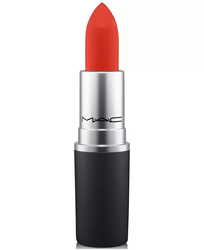 

Пудровая губная помада Kiss Mac, цвет Style Shocked! (clean red orange)