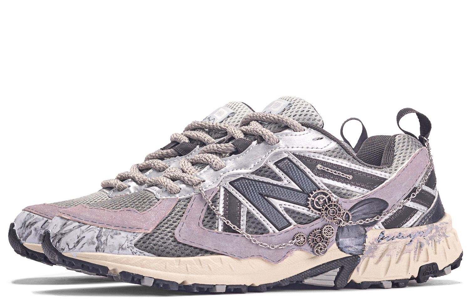 

Кроссовки NB 410 унисекс с низким верхом серые/фиолетовые New Balance