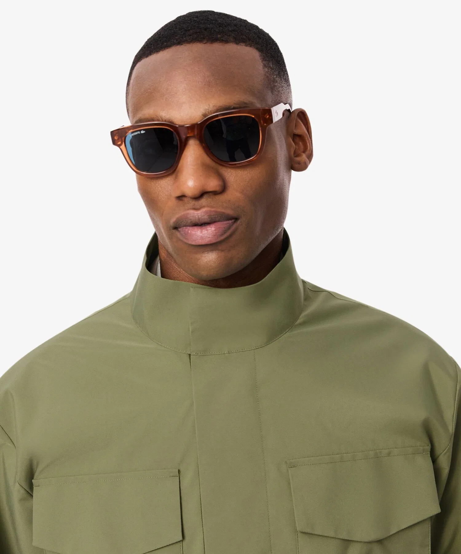 Мужская милитари-куртка LACOSTE M-65, полиэстер, зелёный мох — фото 3